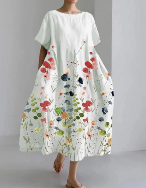 3D digital printing women's casual fashion plus size short-sleeved dress m302781