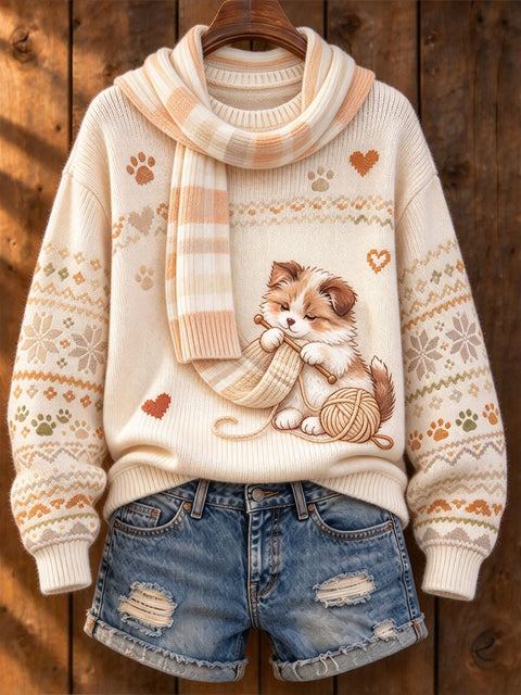 Huacai woolen sweater women sweater cartoon digital printing FF303420