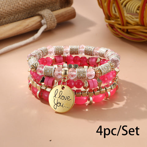 Neues böhmisches Armband, kreatives Quasten-Mehrschicht-Perlenarmband m3331286