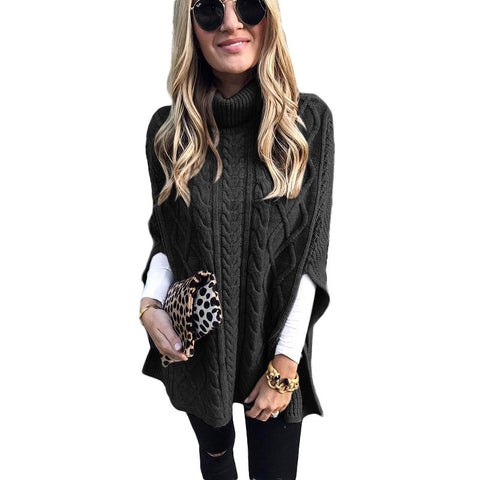 Rollkragenpullover, einfarbig, Street-Hipster-Pullover, lockerer, modischer Pullover für Damen, m300498 