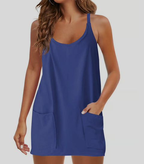 Women's suspender top jumpsuit shorts jumpsuit casual suit m301575