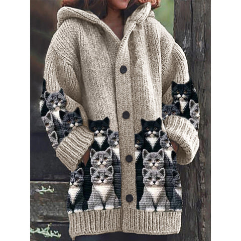 New Halloween Animal 3D Printed Casual Hooded Cloak Jacket m301664