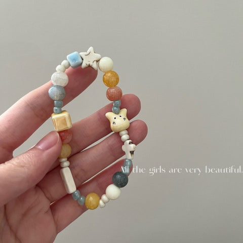 Chinesisches Keramikperlenarmband Weiblichkeit süßes und nettes Mädchenarmband m3331322