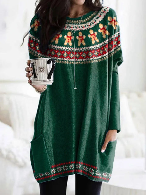 Digital printing women's fashion round neck medium and long top T-shirt m302271