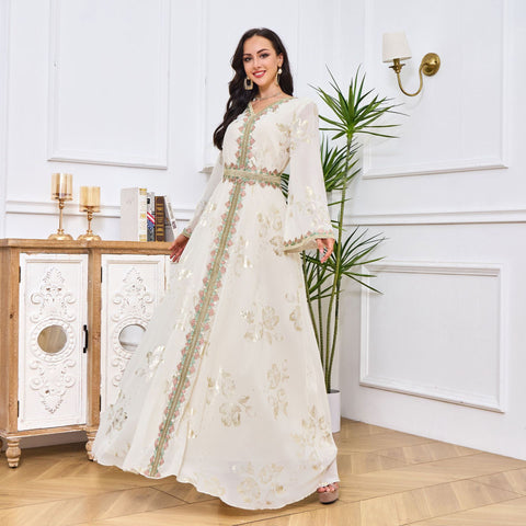 Robe women's clothing, new bronzing embroidered lace fashion dress m301182