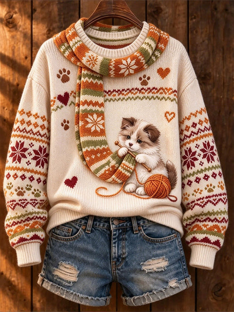 Huacai woolen sweater women sweater cartoon digital printing FF303420