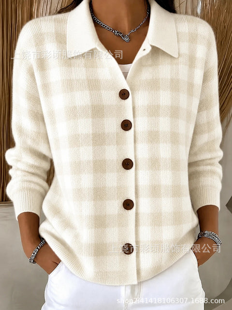 Knitted Cardigan Button Women's Sweater Jacket FF303295 02