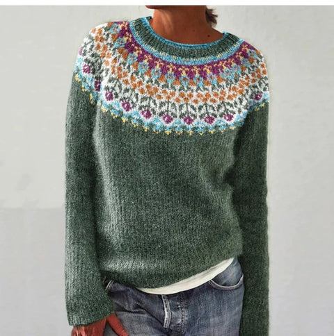 Neuer Pullover mit Rundhalsausschnitt, farblich passender, lockerer, modischer Pullover, Strickpullover m300454 