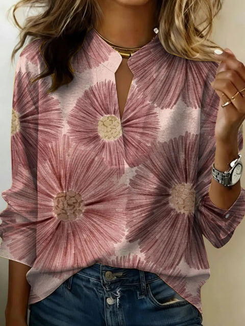3D digital printing casual pullover versatile spring and summer new shirt top m302727