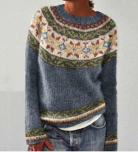 Neuer Pullover mit Rundhalsausschnitt, farblich passender, lockerer, modischer Pullover, Strickpullover m300454 