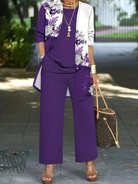 3D printed 3-piece set top vest trousers m302613