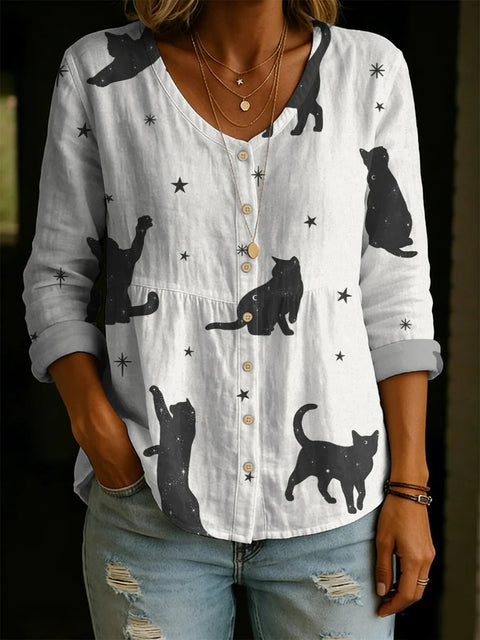 Crew neck women's flower 3D printed top m303179
