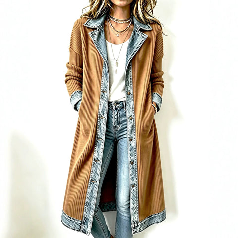 Women's Fashion Elegant Slim Long Sleeve Splicing Jacket FF303340