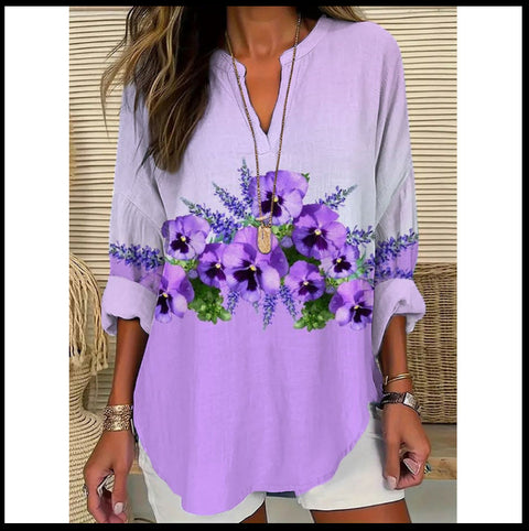 Pull ample à col rond et imprimé pour femme, grande taille, décontracté, T m301359 