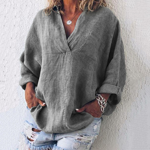Pull-over à manches longues et col en V pour femme (M301324) 