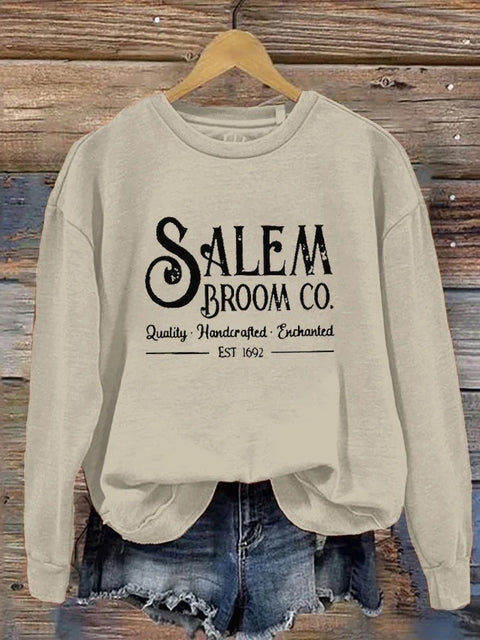 Halloween Printed Shoulder Casual Crew Neck Women's Sweater M800003