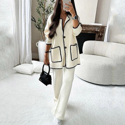 Frauen anzug herbst neue mode lässig lose einfarbig zwei-stück set m301321 