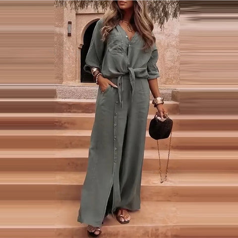 New women's loose top wide-leg pants two-piece set women's m302314