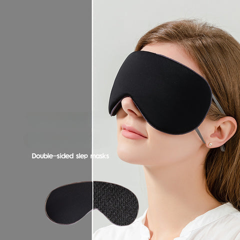Masque pour les yeux en soie glacée pour femme avec oreilles pendantes, masque pour les yeux respirant double face chaud et frais, masque pour les yeux de sommeil bloquant la lumière extérieure, m3330671 