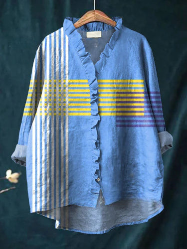 Loose printing crew neck casual large size women's T-shirt m301280