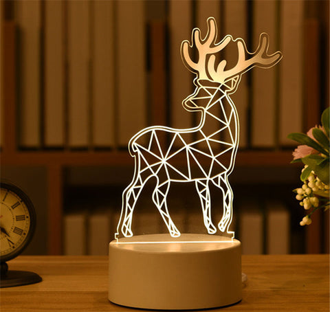 3D-Nachtlicht, Nachttischlampe, LED, energiesparend, Tischlampe, USB-Stecker, 3 Farben, M3330908 