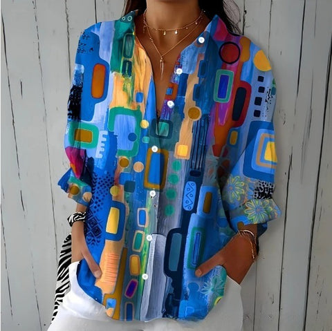 Women's creative fashion floral shirt m302729