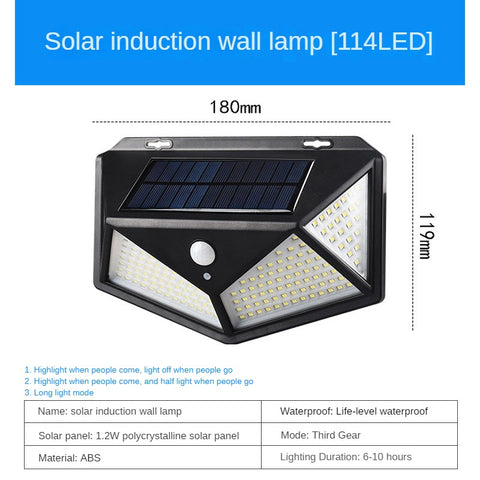 Neue Solar-Gartenbeleuchtung Induktionslampe Haushaltswandlampe wasserdichte superhelle LED-Lampe m3330916