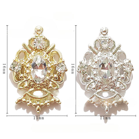 Nail Art Alliage Bijoux Étoile Lune Diamant Perle Luxe Cour Diablo Baroque Ongles Autocollant Décoratif