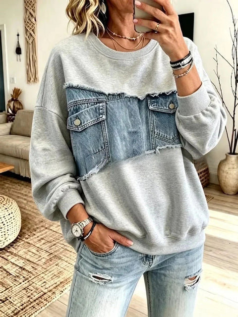 Autumn and winter crew neck 3D printed long-sleeved comfortable casual sweater FF303435