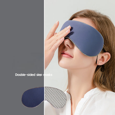 Masque pour les yeux en soie glacée pour femme avec oreilles pendantes, masque pour les yeux respirant double face chaud et frais, masque pour les yeux de sommeil bloquant la lumière extérieure, m3330671 