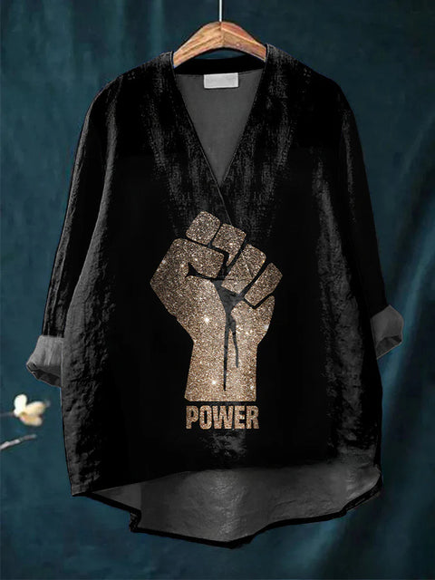 Lässiges Damen-T-Shirt mit Rundhalsausschnitt und lockerem Druck in großen Größen m301276 