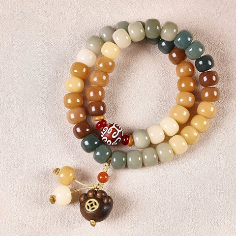 Dunhuang Feitian 108 Bodhi-Samen-Buddha-Perlenarmband Wentian Weißer Jade-Bodhi-Samen Chinesischer männlicher Rosenkranz Wenwan Handheld M3331306