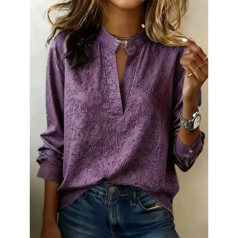 Digital printing casual pullover versatile spring and summer new shirt top m302788
