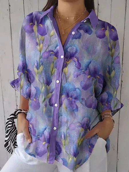 Women's creative fashion floral shirt m302729