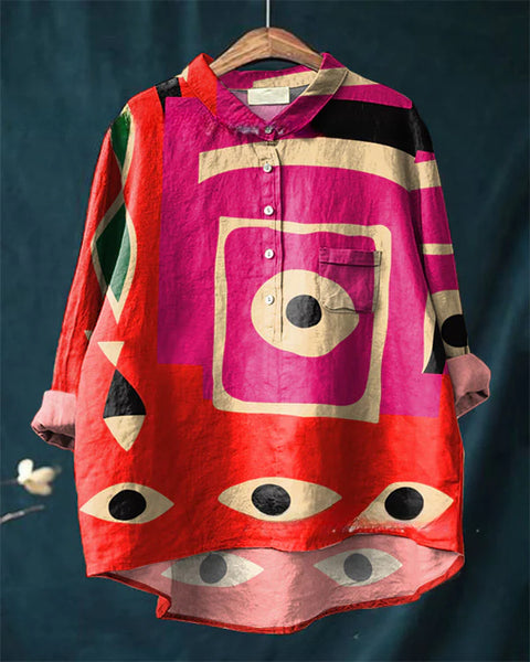 Lässiges Damen-T-Shirt mit Rundhalsausschnitt und lockerem Druck in großen Größen m301276 