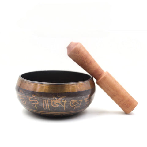 Bol chantant en cuivre fait main au Népal, bol chantant Bouddha, bol chantant en cuivre, bol de yoga, bol chantant pour thérapie sonore, ornement m3331266 