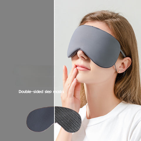 Masque pour les yeux en soie glacée pour femme avec oreilles pendantes, masque pour les yeux respirant double face chaud et frais, masque pour les yeux de sommeil bloquant la lumière extérieure, m3330671 