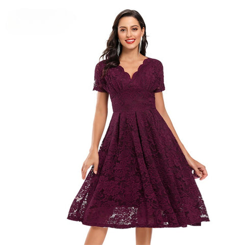 Autumn and winter women's clothing hot-selling V-neck medium and long lace pendulum dress m301709