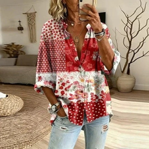 Printed Women's Long Sleeve Shirt FF303376
