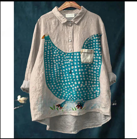 T-shirt ample à col ras du cou pour femme, grande taille, décontracté, imprimé, m301279 