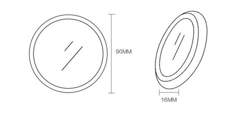 Miroir cosmétique rond à LED avec lampe, rechargeable par USB, m3330715
