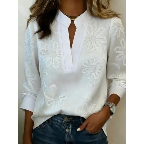 Digital printing casual pullover versatile spring and summer new shirt top m302788