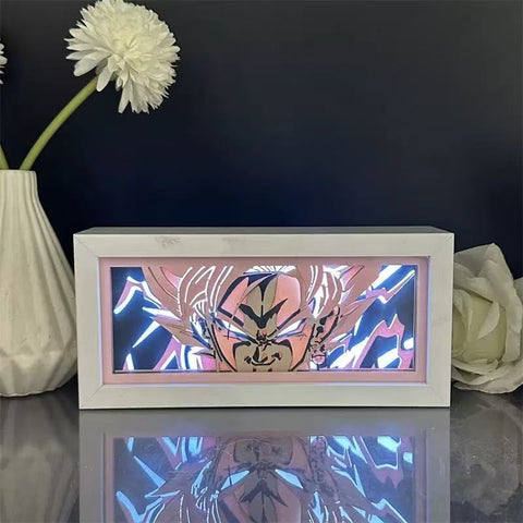 Dragon Ball anime Super Saiyan ROS¨¦ Paper Carving Lamp Photo Frame