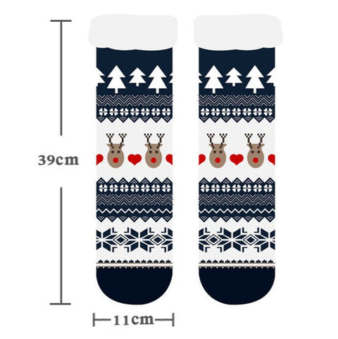 Chaussettes de sol de Noël avec chaussettes antidérapantes en peluche pour la maison m1915010439 