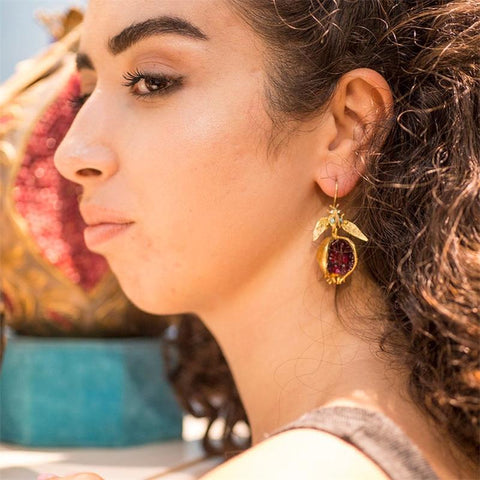 Boucles d'oreilles grenade or m1915010477
