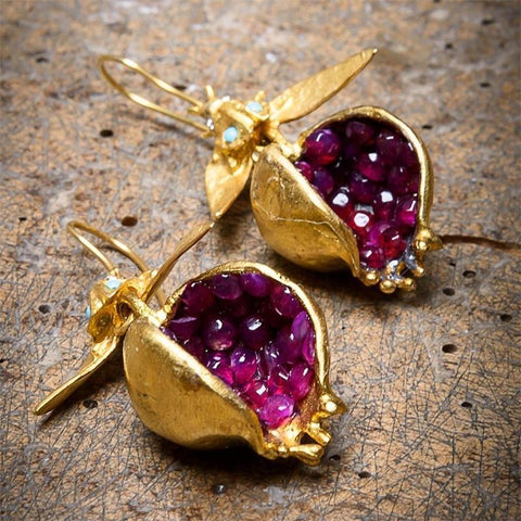 Boucles d'oreilles grenade or m1915010477