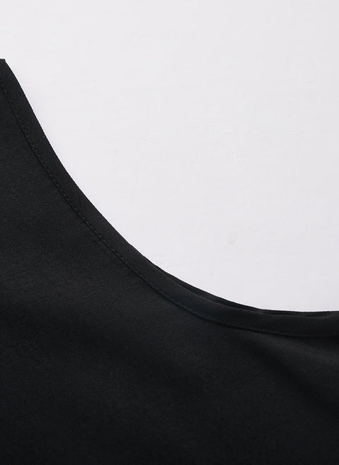 Robe droite longue tunique unie à encolure ronde m161503456 