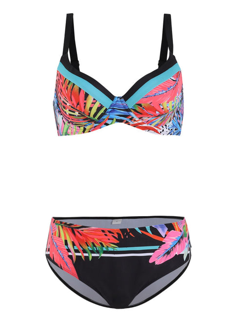 Maillots de bain bikinis à fleurs en polyester m161506117 