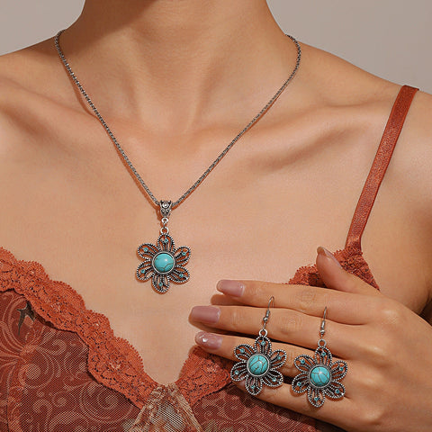 Ensemble rétro tournesol turquoise m1915010646