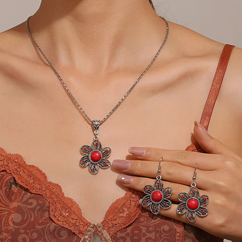 Ensemble rétro tournesol turquoise m1915010646